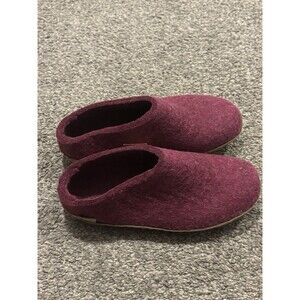 Glerups Womens Cranberry Slipper Leather Sole EU 39 US 8.5